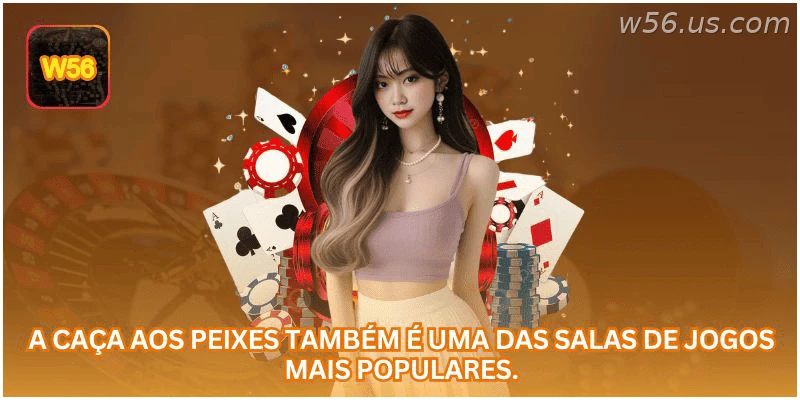 Jogos de pesca estão entre as opções interativas disponíveis na W56.