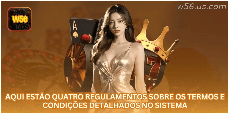 Aqui estão quatro regulamentos sobre os termos e condições detalhados no sistema.