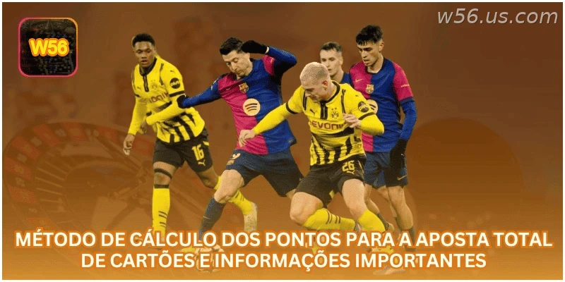 Método de cálculo para apostas em total de cartões.
